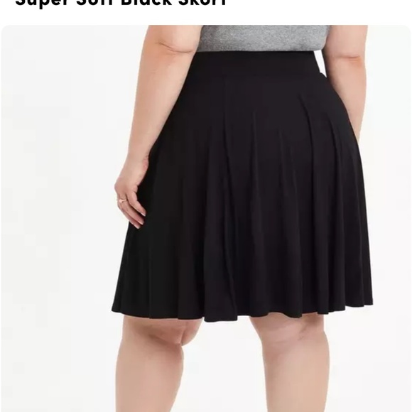 Super Soft Black Skort - Picture 2 of 3